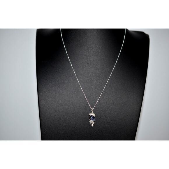 Catherine Weitzman Jellyfish Necklace-Sapphire-Unique - Picture 2 of 3